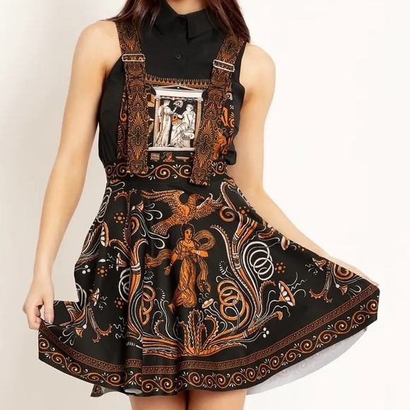 Blackmilk “GREEK ORNAMENT APRON DRESS” Size Medium M NWT Dress or Skirt - Picture 4 of 16